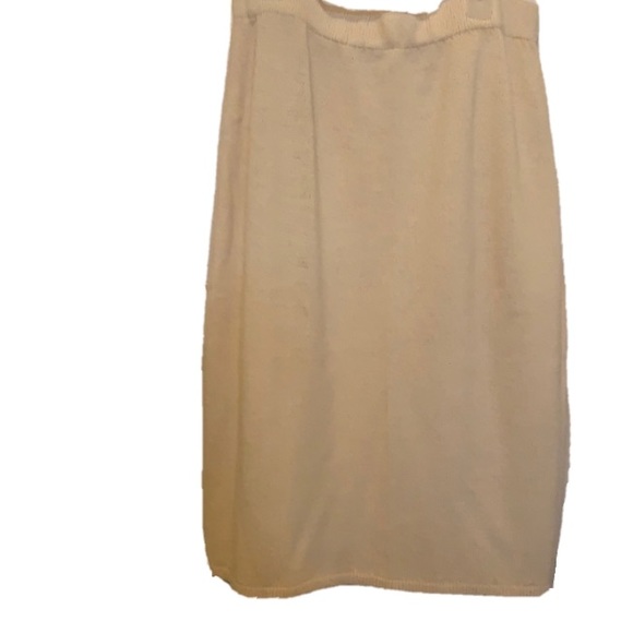 ST. JOHN BEIGE SANTANA KNIT PENCIL SKIRT SIZE 12 NEW CREAM IVORY - Picture 2 of 11